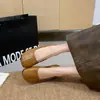 Zapatos vintage de pezuña de cerdo de suela blanda para mujer, nuevos mocasines de estilo coreano con punta redonda y suela plana para dama, colección primavera y otoño 2026