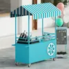 Carrito de Comedor de Arte en Hierro Puesto de Flores Puesto Carrito Pequeño Carrito Móvil para Exteriores Puesto de Snacks Móvil Carrito de Promoción para Mercado Nocturno Carrito Expendedor
