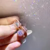 Nuevo pendiente redondo de moda para mujer, lujo ligero, diseño de nicho, pendientes de diamantes completos, joyería para orejas elegante para street style