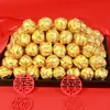Chocolate Recheado com Nozes a Granel Jinsha Doce de Casamento Doce para Assar em Formato de Bola Dourada Produtos de Ano Novo 2 Peças 3 Peças Nozes