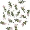 Flores Artificiais Amazon Transfronteiriças Buquê de Flores de Eucalipto Camélia de Eucalipto Decoração de Varanda Externa para Casa Camélia