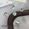 Decoraciones para Uñas de Cristal K9 Rosa Claro Azul con Pedrería Apilada, Brillantes Sin Base, Forma de Huevo de Paloma, Accesorios de Bola de Pedrería Cuadrada Gruesa de Ángulo Recto