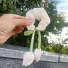 Diadema de Pompón con Flor de Tulipán para Actuación Infantil de Niñas, Diadema para Moño, Nuevo Estilo 2026 Accesorio para Cabello de Cola de Caballo