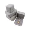 Caja de Joyería de Alta Gama con Esquinas Redondeadas, Anillo de Terciopelo, Collar, Colgante, Pendientes, Joyero, Pulsera, Caja de Empaque para Joyería
