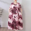 Novo Vestido de Algodão Estiloso para Mães de Meia-Idade, Vestido Longo de Viscose com Barra Ampla Plus-Size para Mulheres de Meia-Idade e Idosas