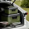 Caja de Herramientas, Gran Capacidad, Caja de Almacenamiento Compartimentada de Múltiples Niveles con Protección por Contraseña, Caja de Almacenamiento Portátil, Caja de Almacenamiento Diversa Apilable para Montaje en Coche