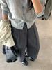 Calça Casual de Lã Simples Básica Huang Zheng para Mulheres Outono e Inverno 2025 Estilo Coreano Silhueta de Perna Larga Calça de Oito Quartos 530941