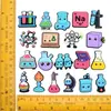Diapositivas para zapatos Crocs, dibujos animados de experimentos químicos de PVC de caucho blando hebillas para zapatos, diversión científica regalos para estudiantes, al por mayor decorativo