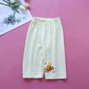 Pantalones de casa 100% algodón para niños y niñas, de bambú, de 7 puntos, finos, holgados, informales, de verano