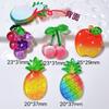 Accesorios de resina al por mayor, pinzas para el pelo hechas a mano, fundas para teléfono, material para bricolaje, taza de agua, hebilla de zapato, pegatina con purpurina y manzana