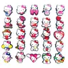Fofo Super Fofo Hello Kitty 78 terno Sapatos Caverna Sapatos Flor Zhibixing Borracha Macia DIY Aluno croc Acessórios