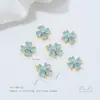 Colgante de Corazón con Zirconia de Trébol de Cuatro Hojas Color Conservante Chapado en Oro de 14K Accesorio para Cadena de Pulsera Pendiente Hecho a Mano DIY