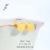 Aretes de Tachuela Puzuo Color Fuerte que Conserva el Color Chapados en Oro Nuevo Estilo Chino Torre de Flores Cubo de Azúcar Nudo de Lazo Flor de Cuatro Hojas Hoja de Arce Calabaza Oreja de Gato Circonita para Mujeres