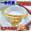 Vietnam Shajin III Loto Loto Pulsera Latón Chapado en Oro Pulsera de Espiral de Loto Regalo Venta al por Mayor