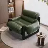 Sofá Preguiçoso Assento Único Sala de Estar Estilo Retro Italiano Lazer Designer Luxo Leve Madeira Maciça Sofá Cadeira de Tricô Cadeira de Lounge