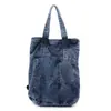 Bolsa Jeans Feminina Nova Tendência Moda Casual Bolsa de Ombro Grande Capacidade Bolsa Tote para Aula e Deslocamento Bolsa Feminina