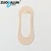 Meias sapatilha femininas com solas de algodão puro e cabedal de seda gelo, estilo fino de verão, antibacterianas, respiráveis, meias invisíveis com silicone antiderrapante, atacado