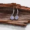 Pendientes de Zirconia a Todo Color de Gama Alta Más Vendidos, Pendientes Redondos de Moda y Sencillos, Lujo Accesible y Pendientes Versátiles con Cierre de Mariposa para Mujer