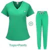 Escova para Lavar Roupas Mão Roupas Manga Curta Macacão Dividido Roupas Cirúrgicas Femininas Manga Longa Homem Sala de Isolamento Médico Salão de Beleza Roupa de Trabalho