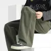 Pantalones de chándal rectos de algodón puro para hombre de otoño, pantalones casuales deconstruidos estilo americano, pantalones holgados de pierna ancha para hombre de primavera y otoño