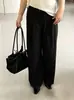 Calças femininas plus size de cintura alta, fluidas, compridas até o chão, perna larga 2026 outono, soltas, casuais, que cobrem o quadril, retas para mulheres plus size