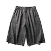 Ropa de Hombre Beijie Verano 2026 Nuevo Pantalón Recto de Siete Cuartos de Algodón Lavado Pantalones Cargo Multibolsillos para Hombre Pantalones Casuales