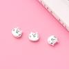 Colgante de cuentas de gato en plata S925 con forma de cruz perforada, accesorio para hacer tú mismo, pulsera de cuerda con cuentas, joyería de plata