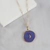 Joyería Transfronteriza Europea y Americana, Collar de Aleación a la Moda y Único con Goteo de Aceite Redondo Relámpago Corazón Estrella Horizontal y Vertical Luna