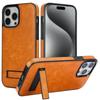 Soporte Magnético de Media Varilla con Patrón de Ternera Funda para Teléfono Móvil Adecuada para Apple Iphone17 Funda de Cuero para Teléfono Móvil Fábrica Transfronteriza