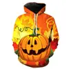 Suéter com capuz masculino 3D digital transfronteiriço 2024 novo Amazon transfronteiriço Halloween Papai Noel personalidade