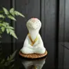 Adorno de Resina Estilo Chino Nuevo Noreste: Zorro de Nueve Colas y Hada Amarilla en Estilo Zen para Decoración de Mesa de Té en Casa, Venta al por Mayor