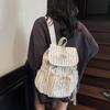 Moda Transfronteiriça Mochila Simples Listrada Vertical 2025 Nova Versátil para Deslocamento Viagem Estudante Comércio Exterior