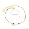 Pulseiras Coloridas Populares de Resina para Comércio Exterior, Pulseiras Finas Estilo Férias na Praia, Joias Modernas e Versáteis de Aço Inoxidável para Mulheres