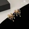 Joyas Aitong Fuegos Artificiales Perla Pendientes Retro Moda Versátil Pendientes de Cobre Exquisitos Accesibles Lujo Gama Alta Pendientes Franceses