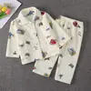 Pijamas de lana coral para niños, ropa de casa de franela, conjunto de otoño e invierno, para niños, niñas y bebés, gruesos