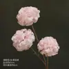 Flor de boda rosa, flor de seda, decoración de boda, hortensia falsa, flor de peonía rosa claro, floricultura