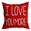 Funda de almohada de San Valentín transfronteriza terciopelo piel de durazno estampado de amor tela para el hogar almohada para sofá coche cojín lumbar respaldo