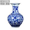 Cerâmica Jingdezhen Estilo Chinês Porcelana Azul e Branca Vasos Ornamentos Sala de Estar Bambu Rico Entrada Flores Ornamentos