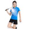 Traje de bádminton con solapa para hombre y mujer, traje de tenis de mesa para correr, transpirable, traje de entrenamiento para equipo, impresión personalizada, nuevo estilo de verano