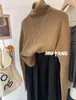 Suéter de Cuello Alto de Grafito de Alta Gama para Mujer, Nuevo Estilo Otoño e Invierno 2025, Cómodo, Cálido, Suave y Versátil, Capa Base de Punto