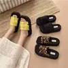 Chanclas para Mujer 2026 Nuevas Suaves Plataforma Gruesa Suela Chanclas para Mujer Moda Ultra Francesa Uso Exterior Estampado de Leopardo Temporada Otoño/Invierno