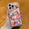 Capa para Celular Coco Sauce Girl Adequada para Apple 17Promax Iphone15 Creme Cobertura Completa 1413 Airbag Fio de Pena