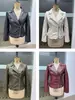 Chaqueta de Cuero para Moto Tallas Grandes para Mujer Chaqueta de Cuero PU Estilo Callejero Europeo y Americano Suministro Transfronterizo En Stock
