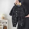2025 Verano Nuevo Traje de Sudadera Casual Coreano para Niños y Niñas 1-5 Años Ropa Deportiva para Niños Set de Dos Piezas para Bebé