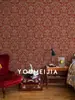 Papel Pintado Rojo Neoclásico Retro Europeo Sala de Estar Dormitorio Pared de Fondo Papel Pintado Lujo Ligero Mural Decorativo Revestimiento de Pared Sin Costuras