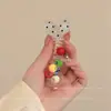 Cuerda para el pelo de coleta alta trenza burbuja Cuerda para teléfono de lunares y corazones para niños Goma elástica para el pelo de niña bebé que no daña el pelo Adorno para la cabeza