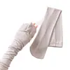 Mangas de Protección Solar para Exteriores de Verano, Color Sólido, Corte Holgado, Mangas Largas de Seda, Protector Solar, Ligeras, Transpirables, Protección para los Brazos para Conducir y Ciclismo