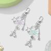Nuevo Y2K Exquisito Accesible Lujo Alto Valor Estrella Plateada Arcilla Suave Bola de Diamante Ángel Colgante Llavero DIY Colgante para Bolso