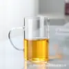Copo de Vidro Borossilicato Alto para Casa Sala de Estar Conjunto de Copos de Água Copo de Suco Copo Pequeno para Bubble Tea Copo com Alça Colorida Copo para Beber