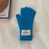 Guantes de Punto de Color Sólido Estilo Coreano Compatibles con Pantalla Táctil para Mujer, Ambiente Invernal, Engrosados, Cálidos, para Ciclismo, a Prueba de Frío, Dedos Separados, Moda Estudiantil